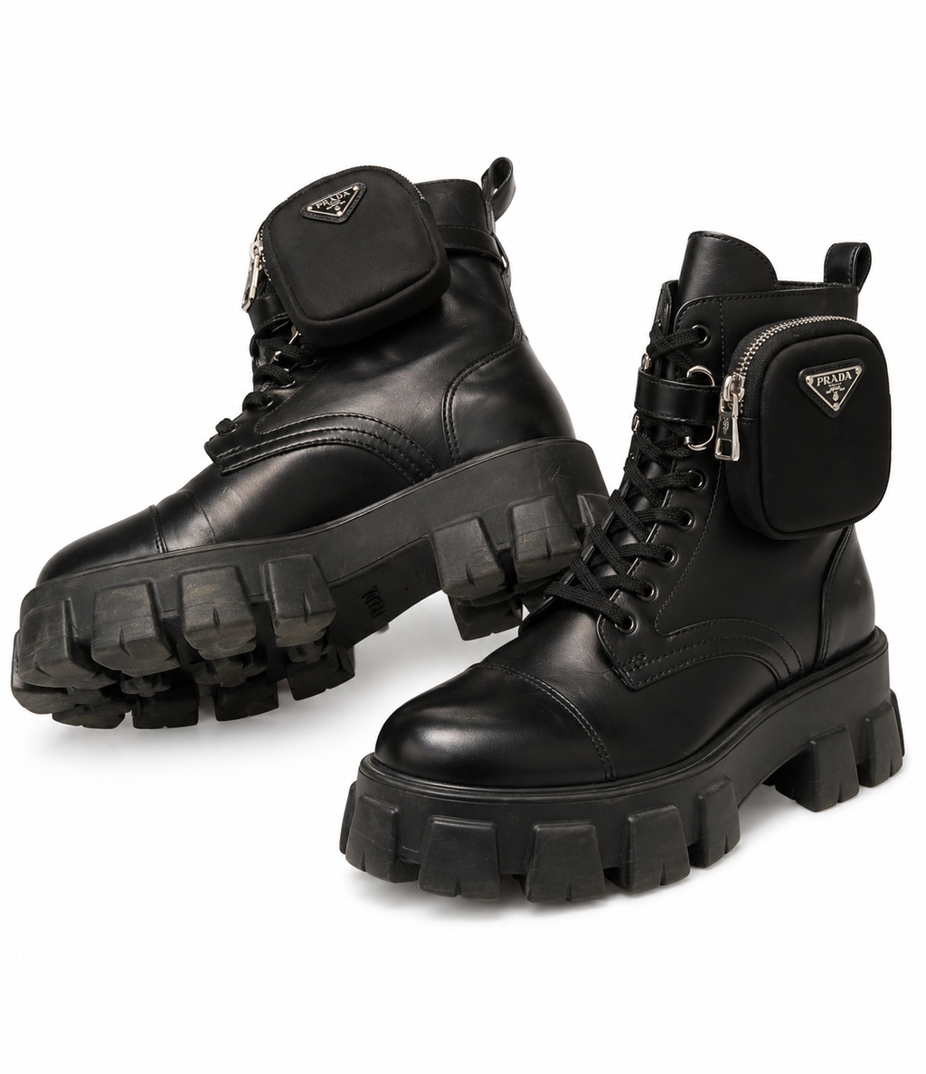Prada Monolith Lug Sole Boots (retail $1790) EUC